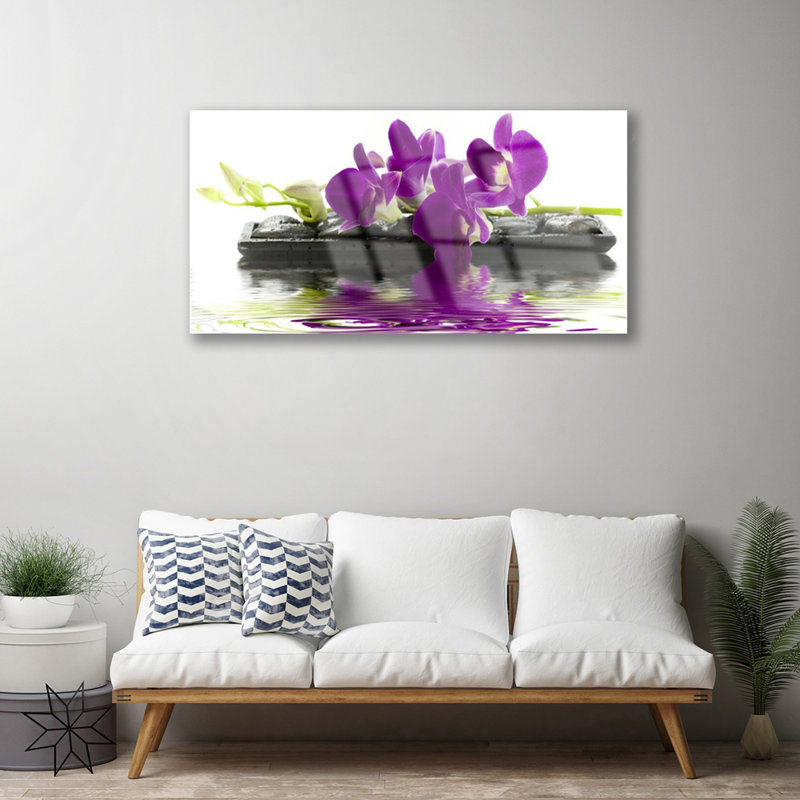 Floral Flowers - Unframed Photograph on Glass