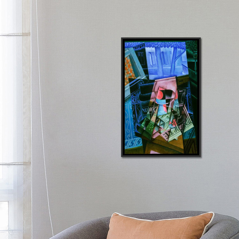 'Still Life Before an Open Window, Place Ravignan' by Juan Gris Painting Print on Wrapped Canvas, 26" H x 18" W x 1.5" D
