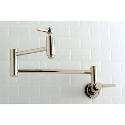 Kingston Brass Concord Two-Handle 1-Hole Wall Mount Pot Filler Faucet
