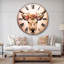 Portrait de cerf avec tête florale Designart - horloge murale traditionnelle-36845644
