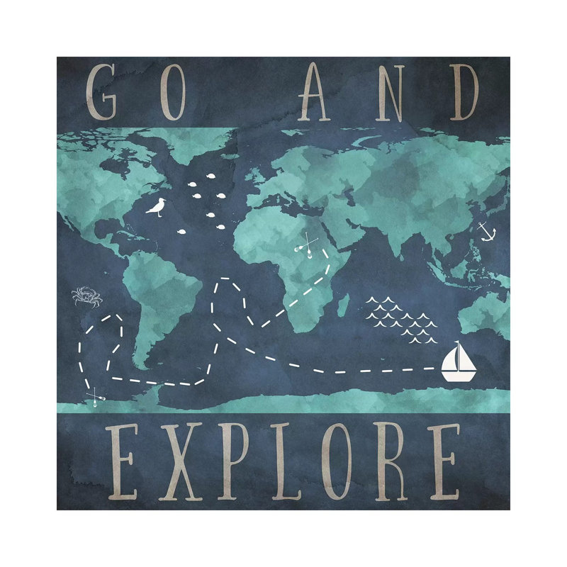Go And Explore by SD Graphics Studio - Wrapped Canvas Gallery-Wrapped Canvas Giclée, 66.04 cm H x 66.04 cm W