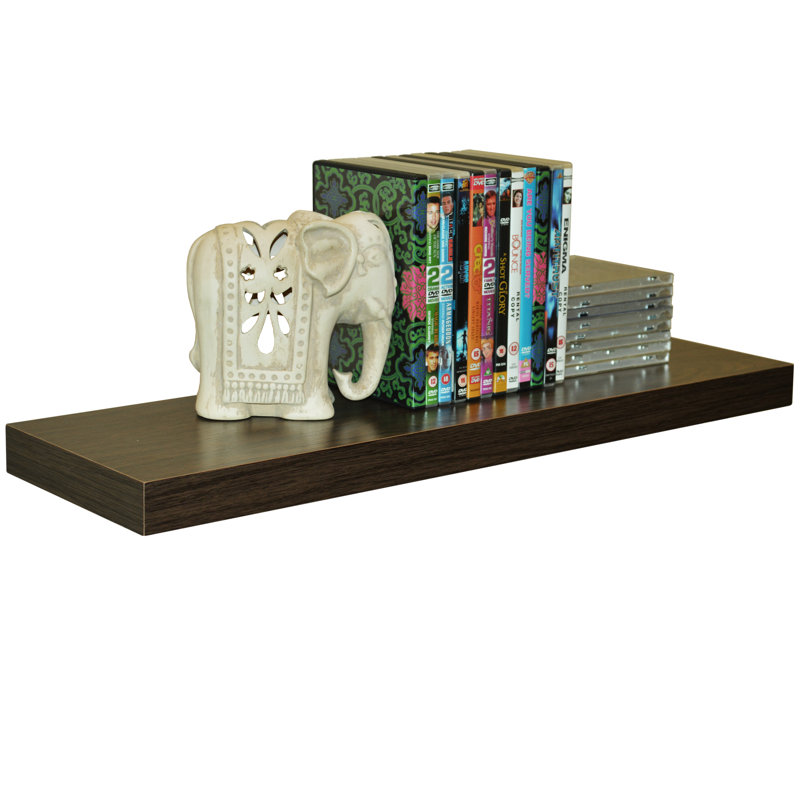 Hallstrom Floating Shelf, 4cm H x 40cm W x 20cm D, Walnut