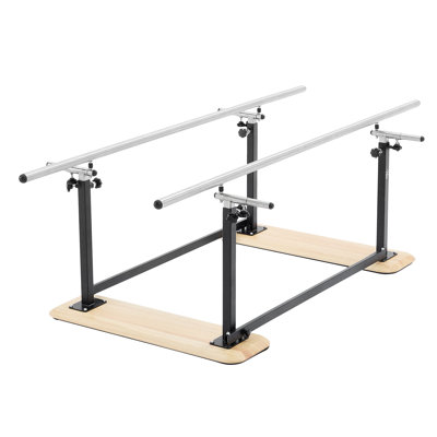 350 lbs. Capacity 7 ft. Heavy-Duty Steel Foldable Physical Therapy Adjustable Height Parallel Bars