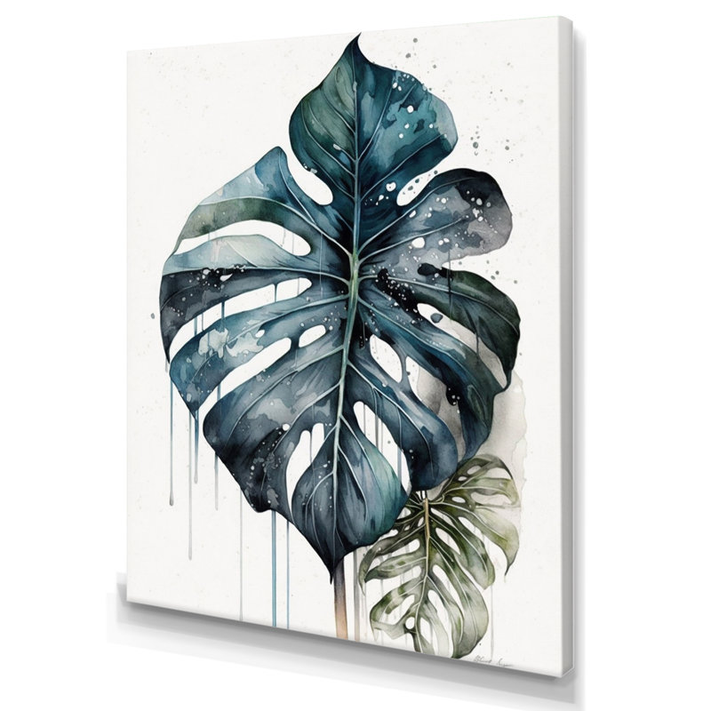 " Philodendron Leaf V ", 30" W x 40" H, Wrapped Canvas