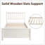 Lit plateforme simple en bois avec tête de lit, pied de lit et lattes en bois-1289953243