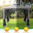 HOTTEL 10'W×10'D Outdoor Gazebo Canopy, Canopy Tent with Mosquito Netting-104659574