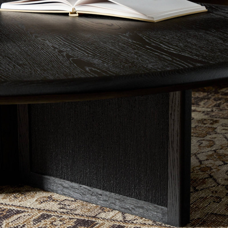 Rosenell Round Coffee Table, Black