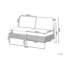 Cassaundra 130cm Wide Straight Patio Sofa