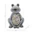 Statue de jardin grenouille florale magnésienne avec des pétales détaillés pour la maison ou l'extérieur