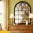 Arched Windowpane Wall Mirror, Distressed White, Farmhouse Decorative Accent Mirro-796206618-804295713