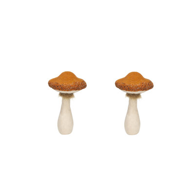 2 pièces d'ornement de Noël champignon orange 8 x 8 x 14 po, pour le Festival d'automne et les décorations de la table de l'Action de grâce