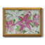 Rose et lys blancs III - Peinture sur toile encadrée