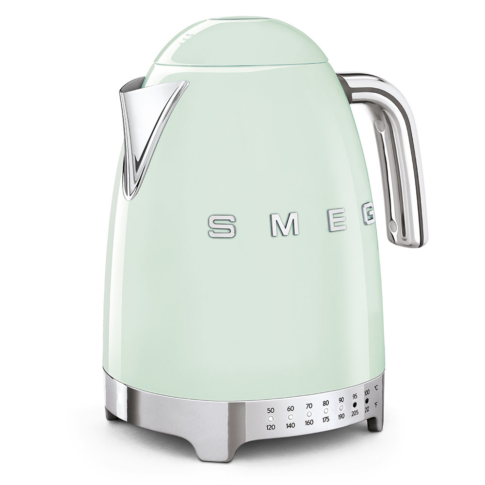 SMEG 50s Style Variable Temp Electric Kettle, Pastel Green