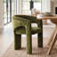 Ensemble de table de salle à manger extensible en placage de bois de 78" à 96" avec 6 fauteuils en chenille-869530236