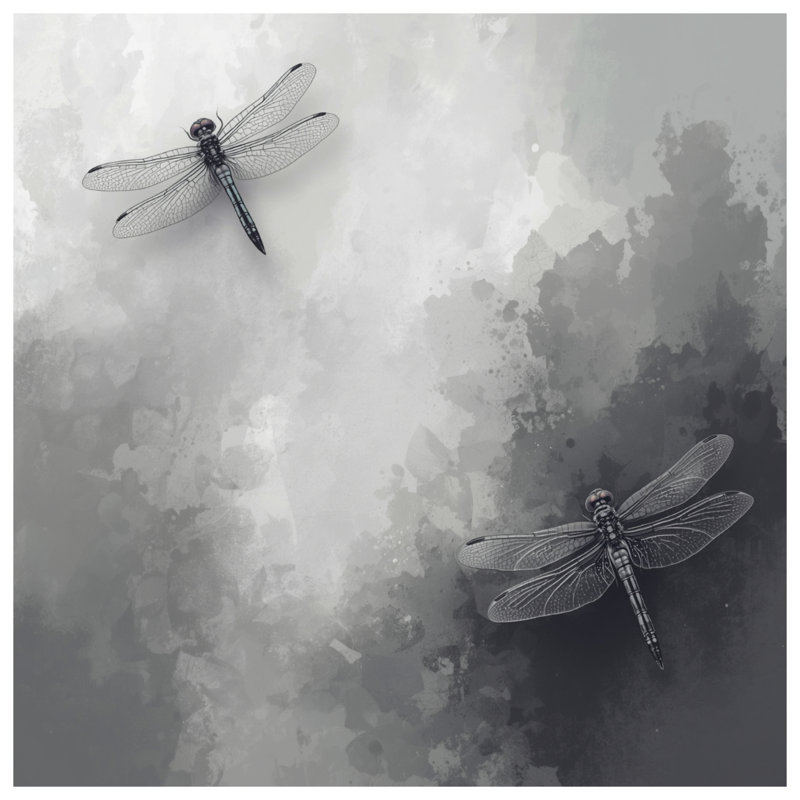 Tapisserie murale «Dragonfly Illustration» - décoration murale libellule, 104in H x88 with 4 Grommets