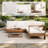Abdel 82'' Wide L-Shaped Acacia Patio Sectional with Cushions