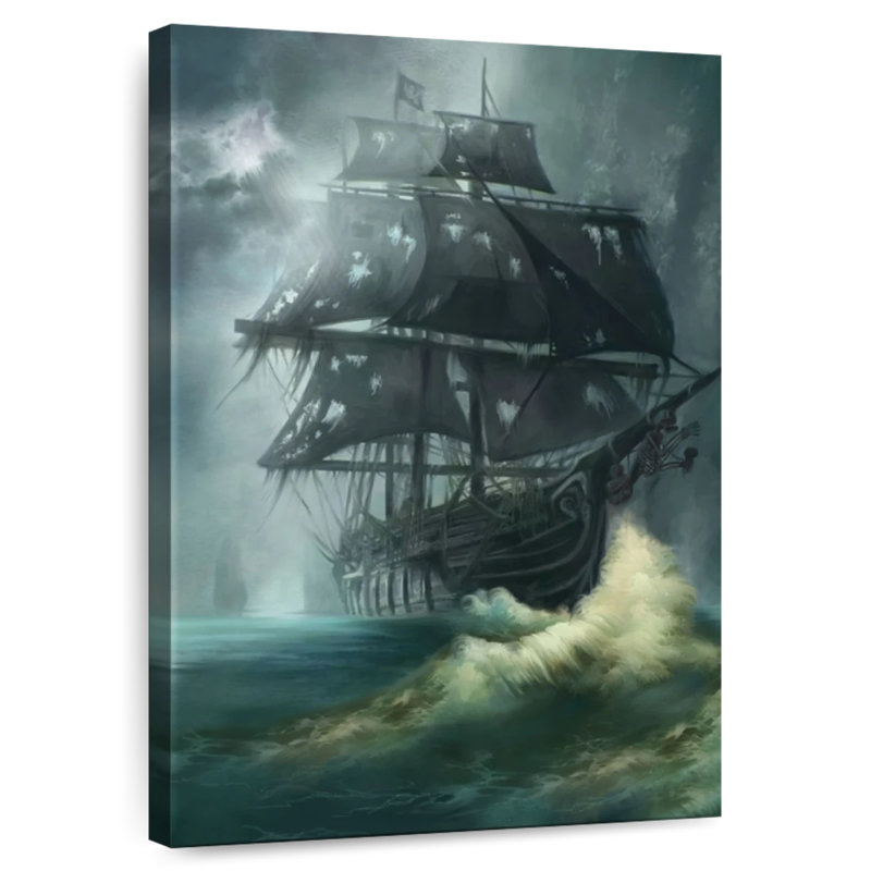 Aletra Black Pearl Ghost Ship, 48" H x 32" W