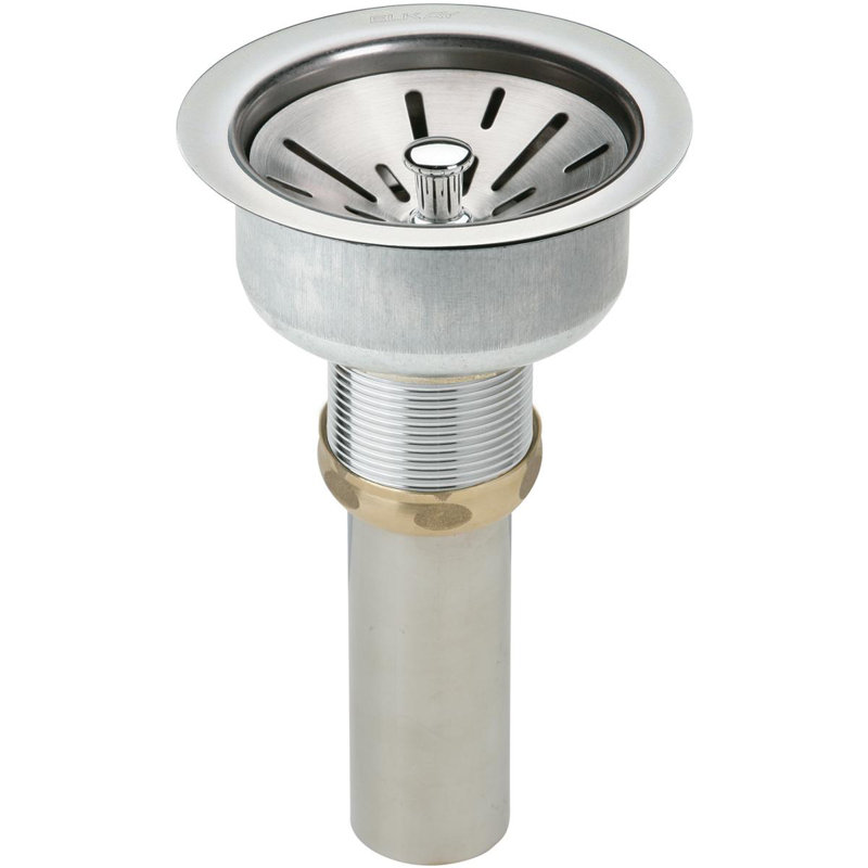 Drain d'évier de cuisine 4 po, Laiton chromé