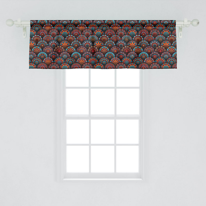 Ensemble de 2 cantonnières Ambesonne, motif mandala 51372, L 54 po x L 18 po
