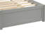 Lit plateforme élégant avec lit gigogne gris - Structure en bois massif