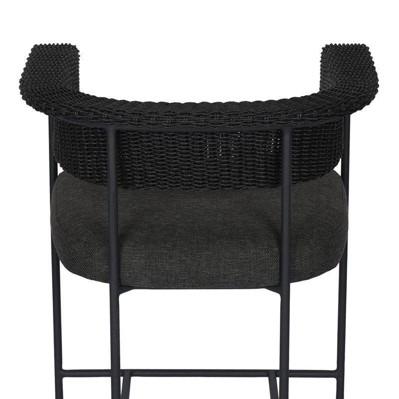 Carrie Outdoor Bar Stool, Brown, Beige, 30"