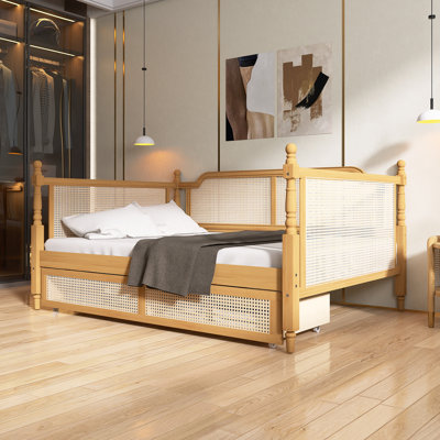 Traditional Style Twin Size Daybed With 2 Drawers For Limited Space,No Box Spring Needed