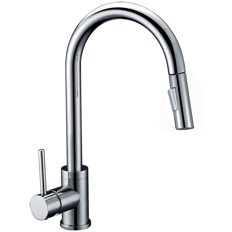 Robinet de cuisine extractible à poignée simple