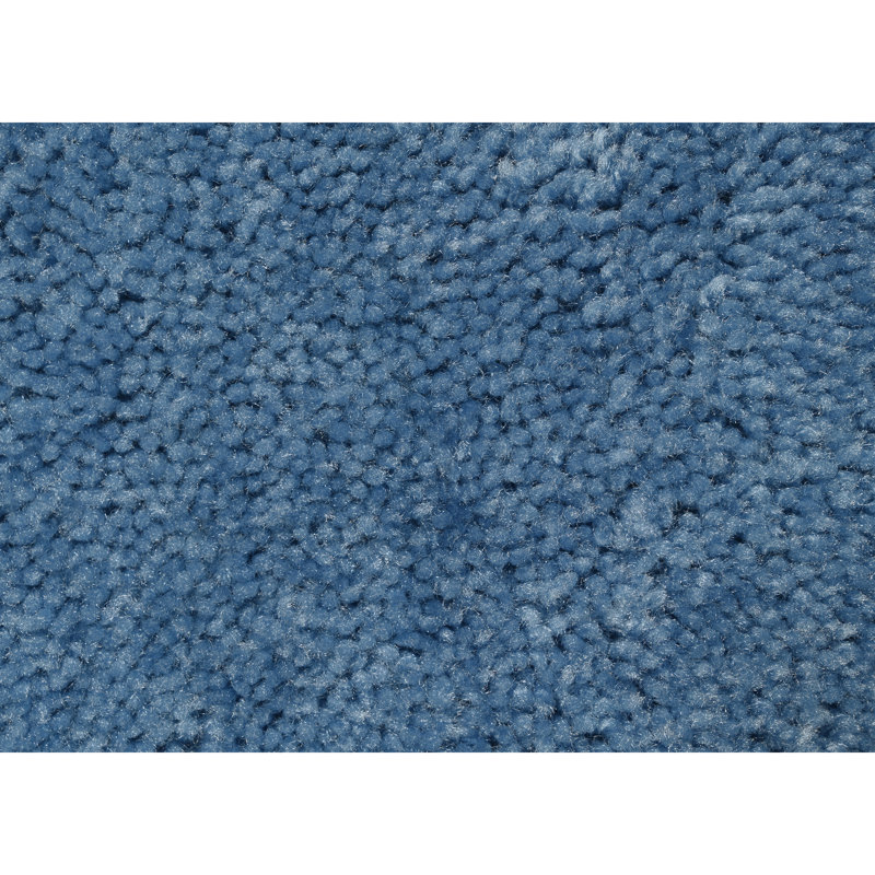 Tapis pour salle de bain en nylon traditionnel avec envers antidérapant Mccluney, Bleu bassin