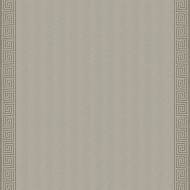 Greek Key Embroidery Fabric, Pebble/Taupe