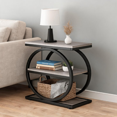 Grey Multifunctional Table Can Be Used As A Coffee Table And Sofa Side Table, Compact And Space Saving, And Can Also Meet Storage Needs