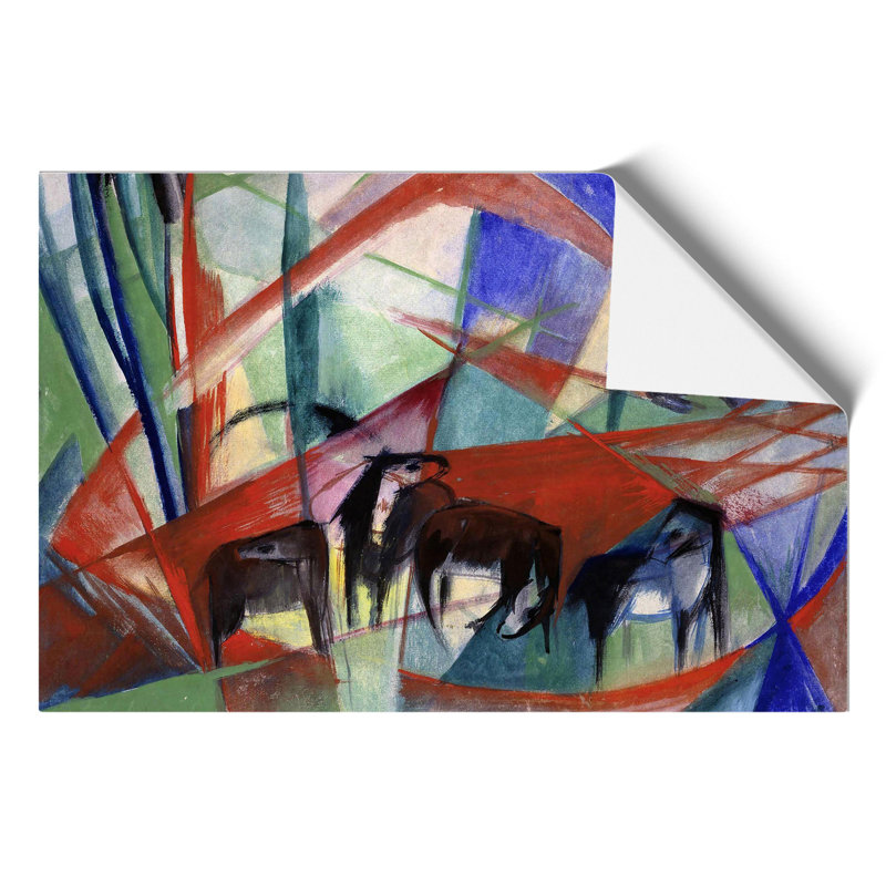 Many Horses by Franz Marc - Frameless Print, 30cm H x 42cm W x 0.1cm D