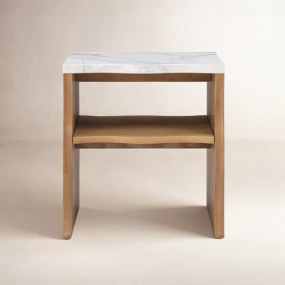 18" Genuine Marble Coffee Table with Storage