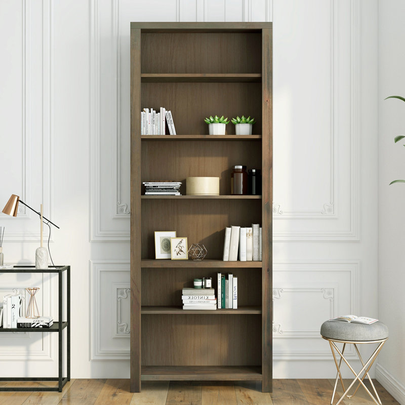 Bibliothèque Columbia, aucun assemblage requis, Brun, (6 tablettes) H 84 po x l 32 po x P 10 po