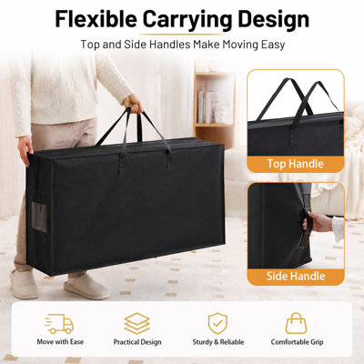 Sac de rangement pliant pour matelas, étui de transport pour matelas à trois volets Sac de rangement pour déplacement et voyage durable Matelas en mousse à mémoire de forme pliable