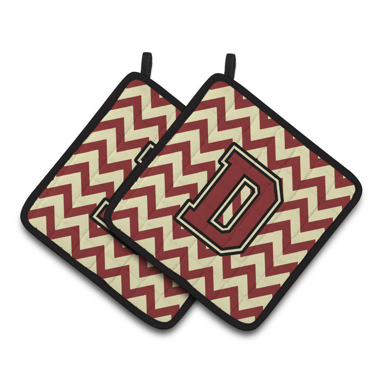 Poignée à chevrons, D, Marron / Or