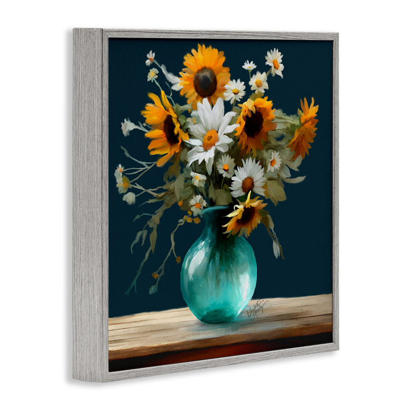 «Summer Sunflower Bouquet», estampe numérique par Elizabeth Medley, Estampe numérique Farmhouse, H 17 po x l 17 po