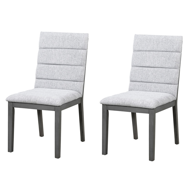 De 2 chaises de salle à manger en tissu d'ameublement gris chêne avec un confort qui dure toute la journée et une finition de service à la clientèle réactive pour des conceptions ouvertes à assemblage rapide
