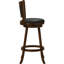 2Pcs Chestnut And Black Bar Stools - Suitable For Various Leisure Activities With Stable Footrest & Swivel   Of 2  Ideal A Relaxed Socializing Atmosphere