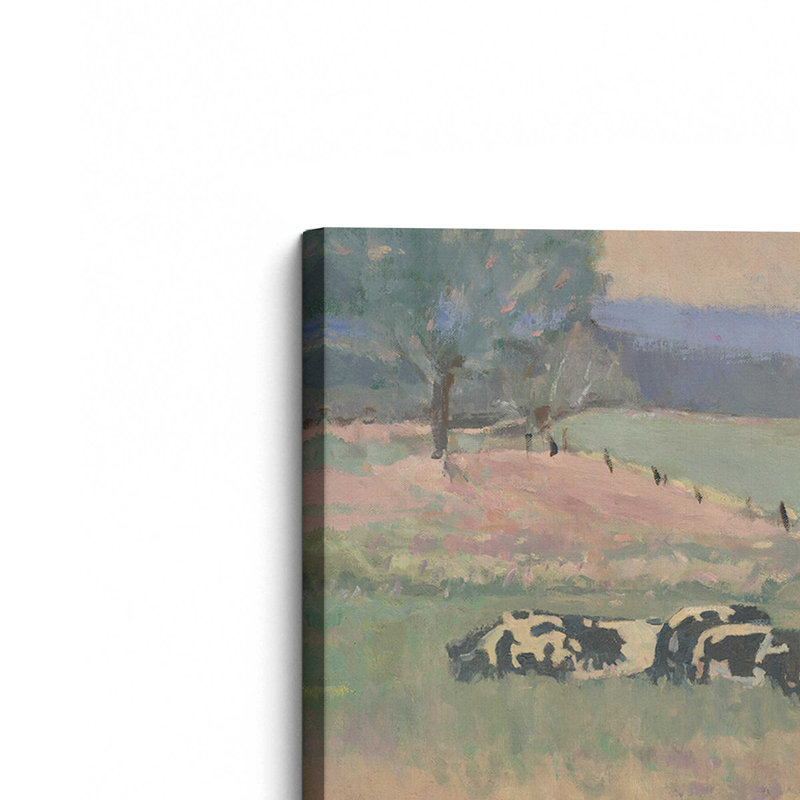 «Cows in Pasture» par Stephen Calcasola, reproduction d'art sur toile, H 30 po x l 40 po, Toile tendue, Ne s’applique pas