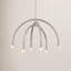 Lustre 6 lumières Meridian en nickel brossé-1342790590
