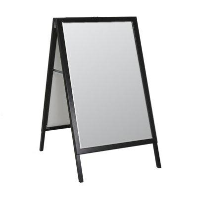 Large Black Slide In A-Frame Double-Sided Indoor/Outdoor Sidewalk Stand 24"W X 36"H