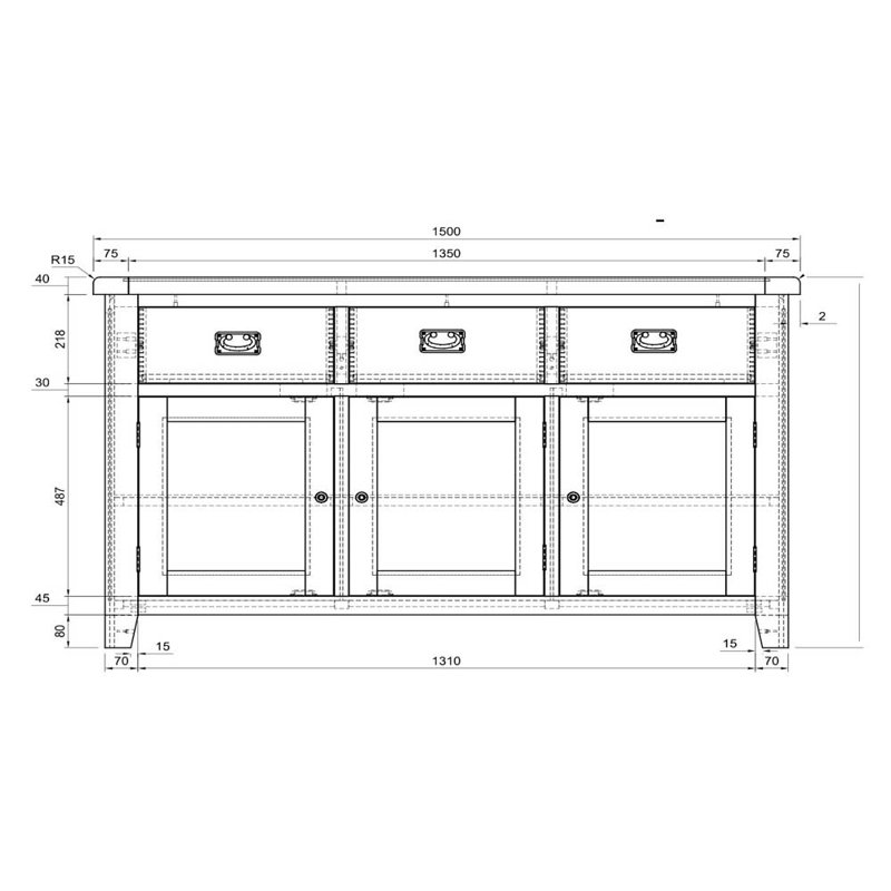Ashly 150cm Sideboard