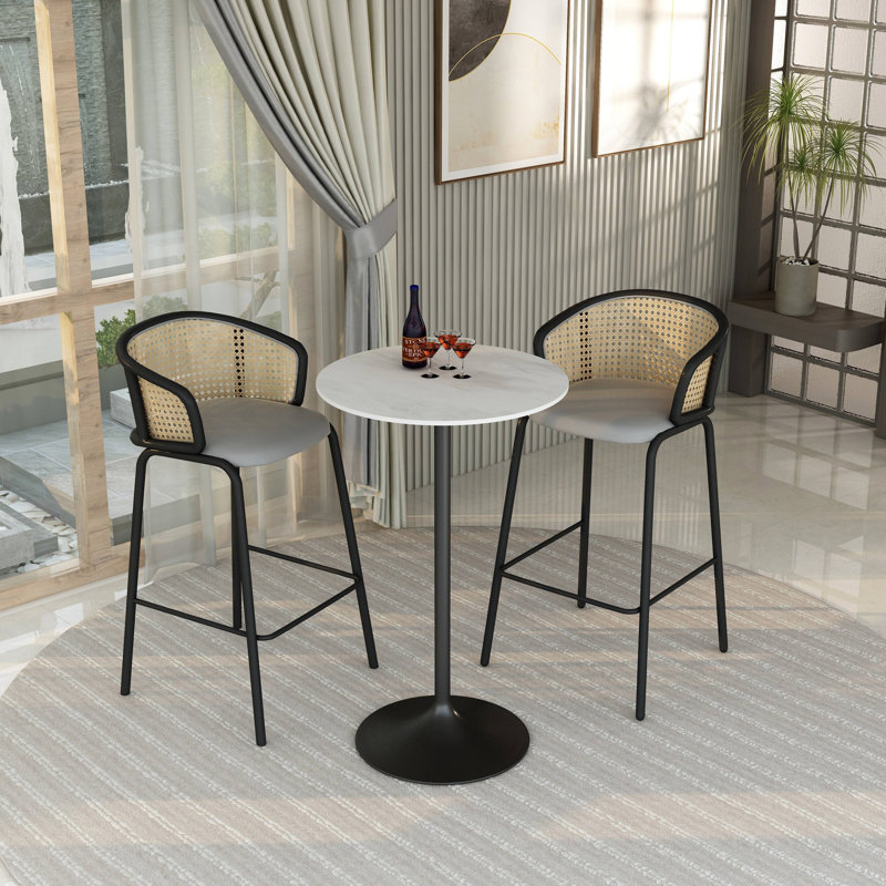 Table de salle à manger Heatherton, H 43,52 po x L 27,56 po x l 27,56 po