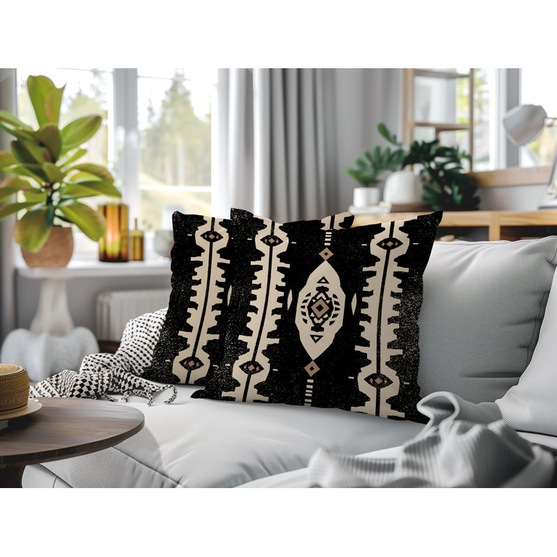 Oreiller réversible intérieur / extérieur Tallu, 20 x 20, Black