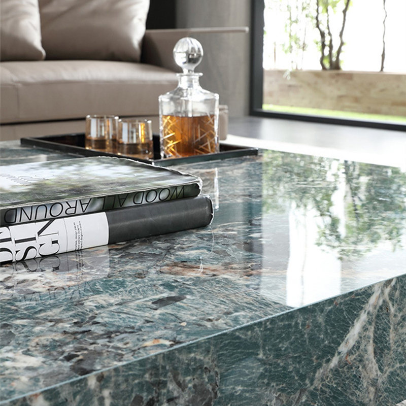 Table basse Italian, H 11,81 po x L 47,24 po x l 47,24 po, Vert