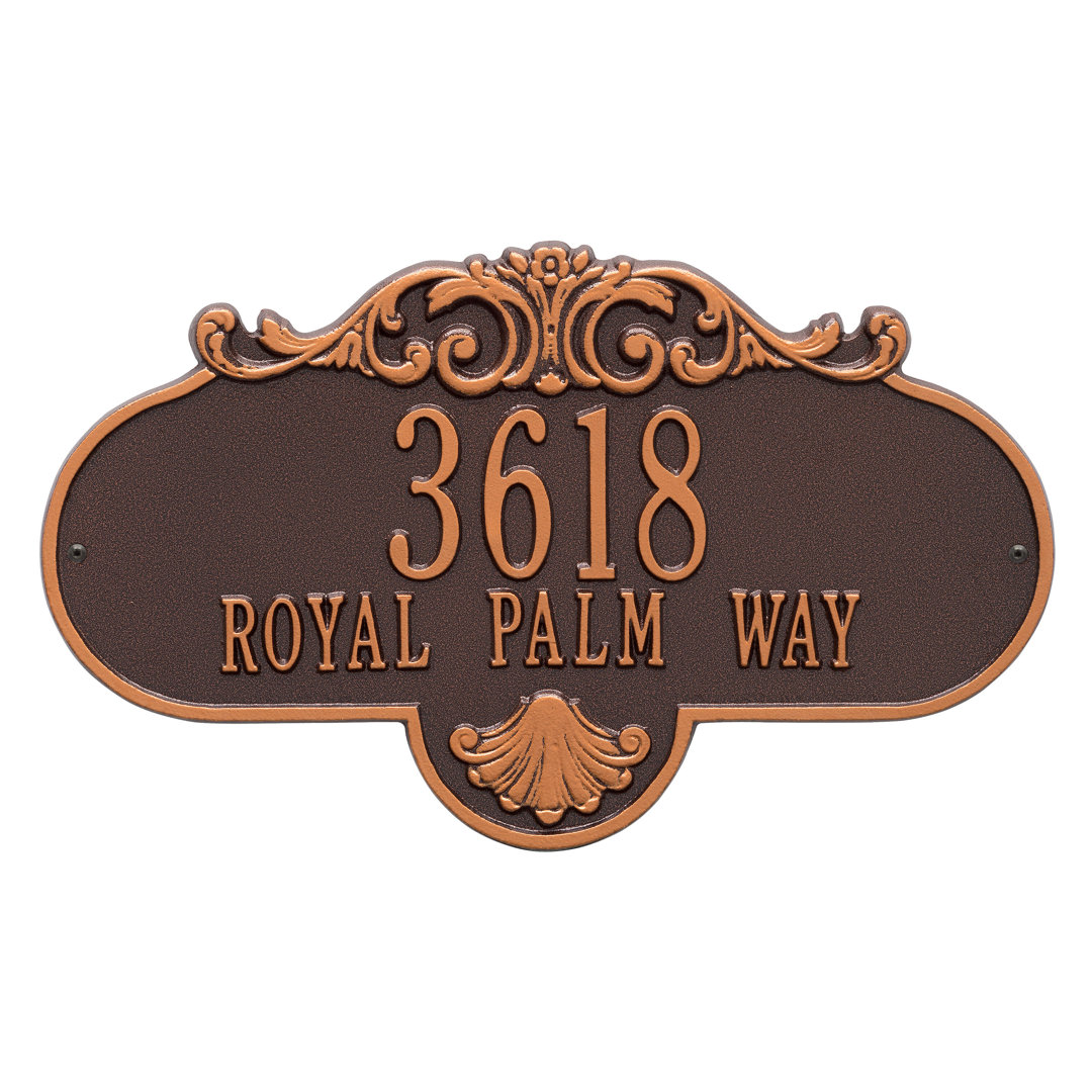 Rochelle 2-Line Wall Address Plaque Whitehall Products 