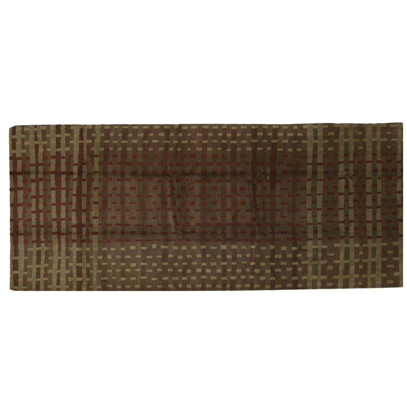 Rag Wool Striped Area Rug in Beige/Gold/Red