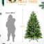 Arbre de 5 pi, 756 pointes en PE +, centre de table de Noël pleine longueur, branches à charnières pour une installation rapide, support en métal, arbre de Noël à espace réduit, et réaliste, assemblage facile, lourd
