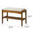 Faux Leather Upholstered Solid Wood Entryway Storage Bench-1058473244