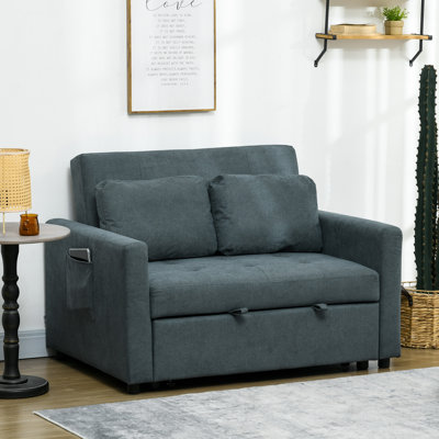 Nencho Square Arm 2 Seater Sofa Bed